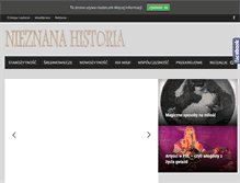 Tablet Screenshot of nieznanahistoria.pl